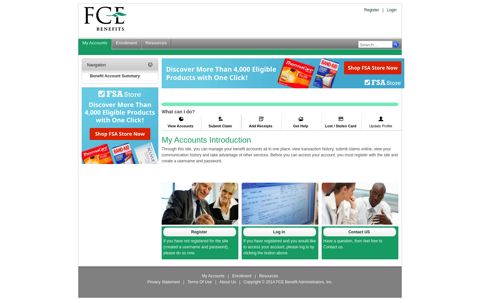 FCE Benefits Portal > My Accounts > Benefit Account Summary