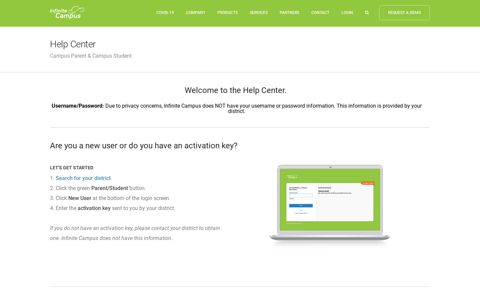 Help Center · Infinite Campus