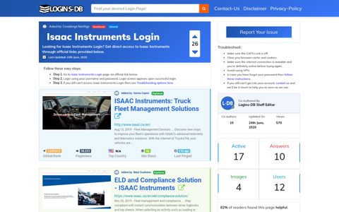 Isaac Instruments Login - Logins-DB