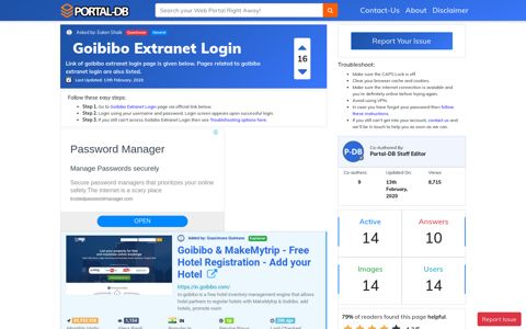Goibibo Extranet Login - Portal-DB.live