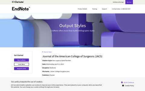 Journal of the American College of Surgeons (JACS) | EndNote