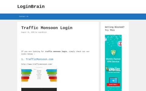 traffic monsoon login - LoginBrain