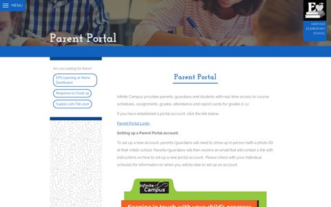Parent Portal – Heritage Elementary School