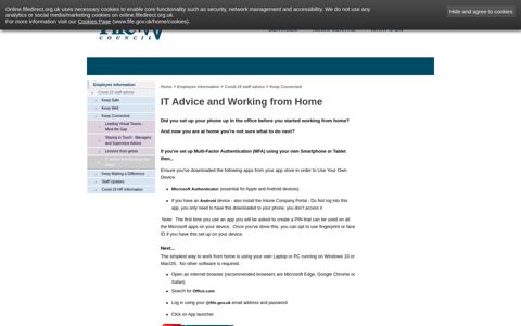 IT Advice and Working from Home - Fifedirect - Fife Council