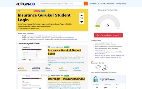 Insurance Gurukul Student Login - A database full of login ...