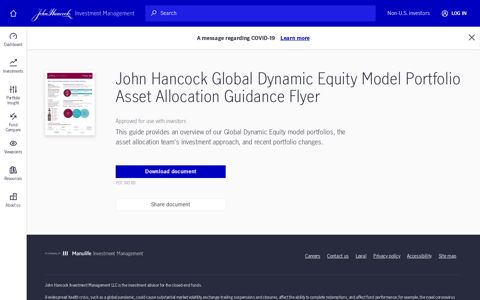 Global Dynamic Equity Model Portfolio Asset Allocation ...