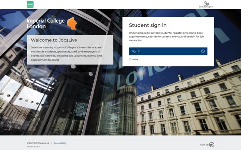 Student sign in - Imperial College London - TARGETconnect