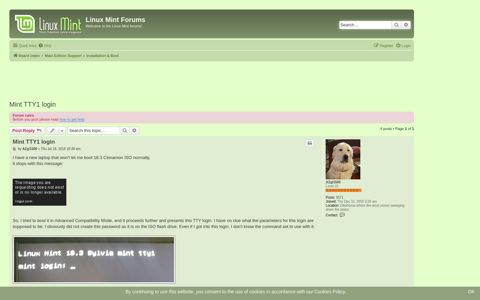 Mint TTY1 login - Linux Mint Forums