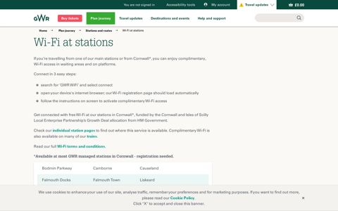 Wi-Fi | Stations | Great Western Railway