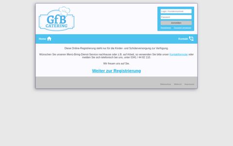 Registrieren - GFB Catering GmbH