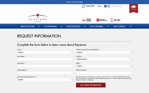 Request Information - The Keystone School