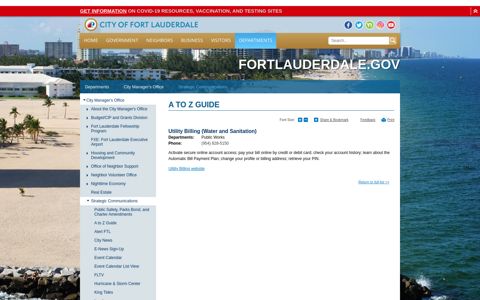 Utility Billing (Water and Sanitation) - City of Fort Lauderdale