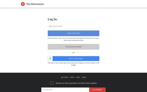 Log In - The Information
