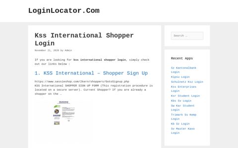 Kss International Shopper Login - LoginLocator.Com