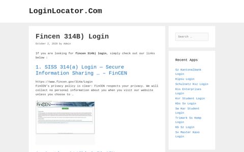 Fincen 314B) Login - LoginLocator.Com