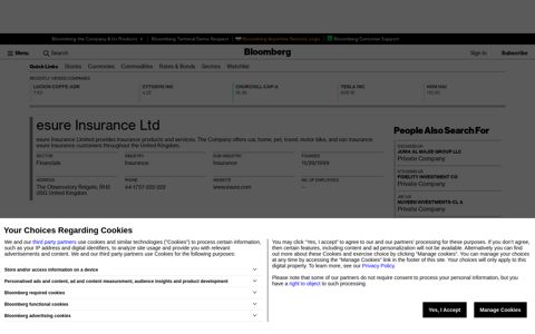 esure Insurance Ltd - Company Profile and News - Bloomberg ...