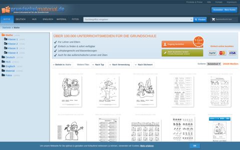 Mathe - Unterrichtsmaterial - Grundschulmaterial.de
