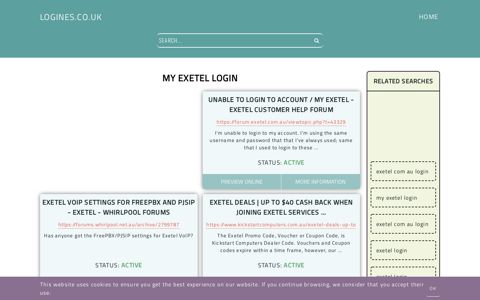 my exetel login - General Information about Login - Logines UK