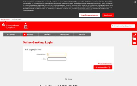 Login Online-Banking - Kreissparkasse St. Wendel