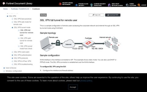 SSL VPN full tunnel for remote user - Cookbook | FortiGate ...