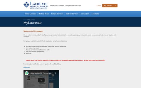 Welcome to MyLaureate! - Laureate Medical Group