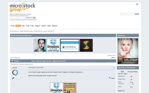 iStock Login Issues? | Professional Microstock Forum