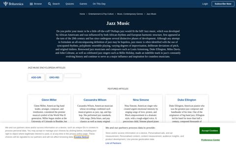 Jazz Music Portal | Britannica