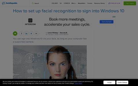 How to set up facial recognition to sign into Windows 10 ...