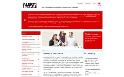 Alert First-Aid Inc - First Aid CPR and AED Training and ...