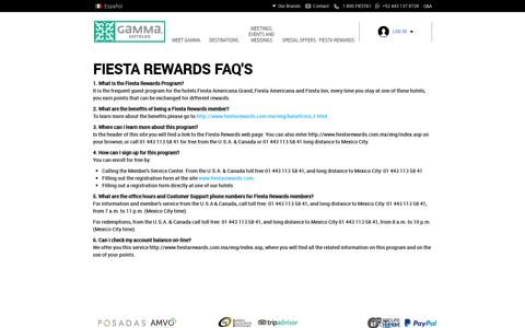 Fiesta rewards faq - GAMMA
