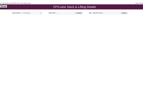 FPS-wise Stock & Lifting Details