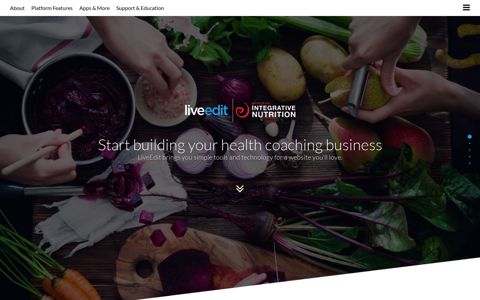 Integrative Nutrition Website Builder | The LiveEdit Platform