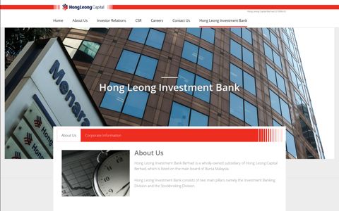 Hong Leong Investment Bank - Hong Leong Capital Berhad