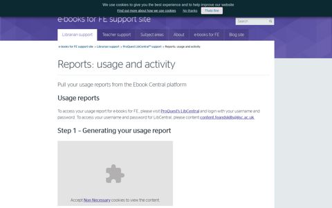 Reports: usage and activity | ProQuest LibCentral™ support ...