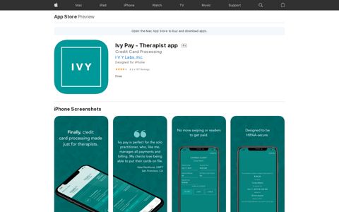 ‎Ivy Pay - Therapist app on the App Store