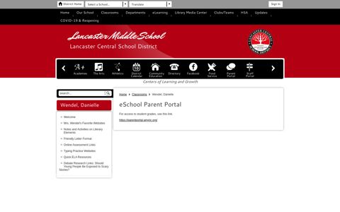 eSchool Parent Portal - Lancaster Central School District