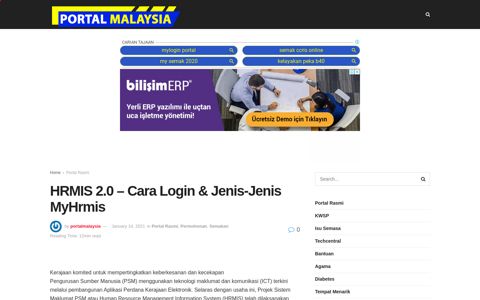 HRMIS 2.0 - Cara Login & Jenis-Jenis MyHrmis - Portal ...