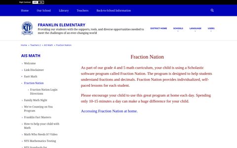 AIS Math / Fraction Nation