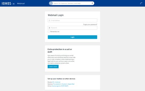 Webmail Login | IONOS by 1&1