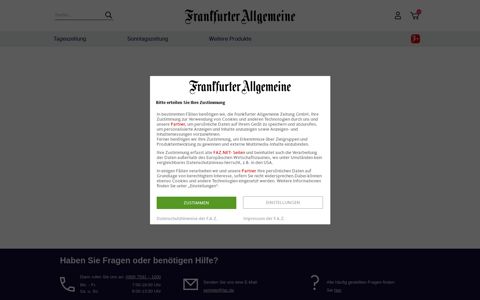 Frankfurter Allgemeine Zeitung – Login | FAZ - Abo