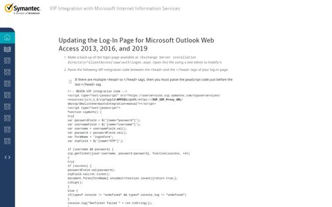 Updating the Log-In Page for Microsoft Outlook Web Access ...