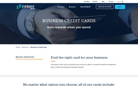 Business Credit Cards | INTRUST Bank