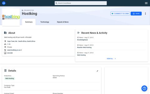 Hostking - Crunchbase Company Profile & Funding