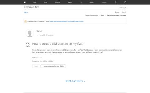 How to create a LINE account on my iPad? - Apple Community