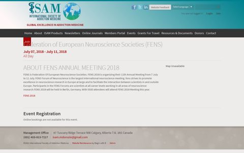 Federation of European Neuroscience Societies (FENS) - ISAM