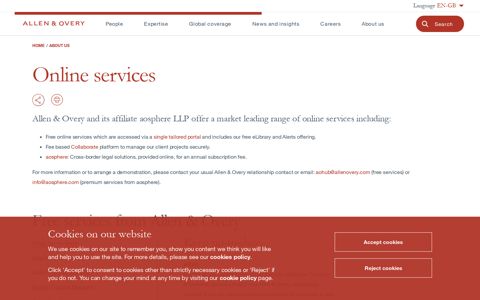 Online services - Allen & Overy