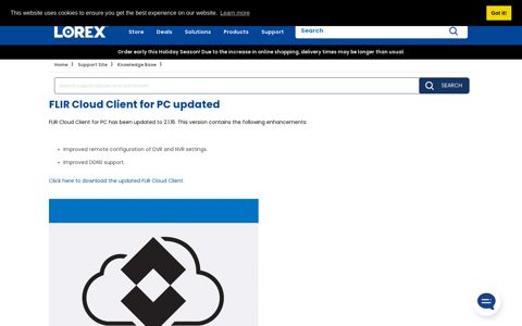 FLIR Cloud Client for PC updated | Lorex