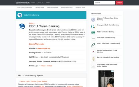 EECU Online Banking Sign-In - BanksOnline247