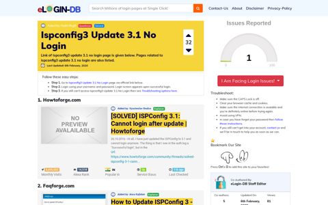 Ispconfig3 Update 3.1 No Login