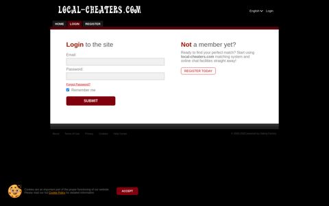 Login to the site - Local Cheaters